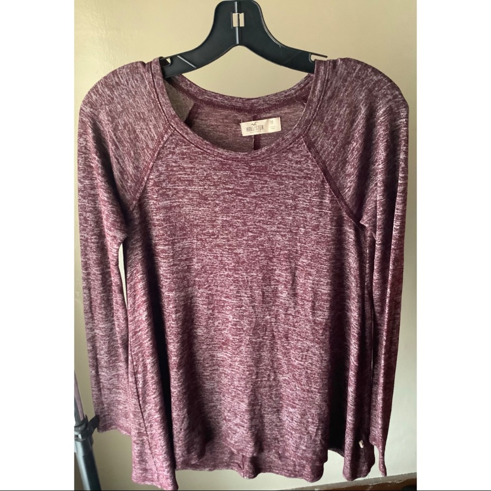 Cute and Comfy Burgundy Hollister Long Sleeve